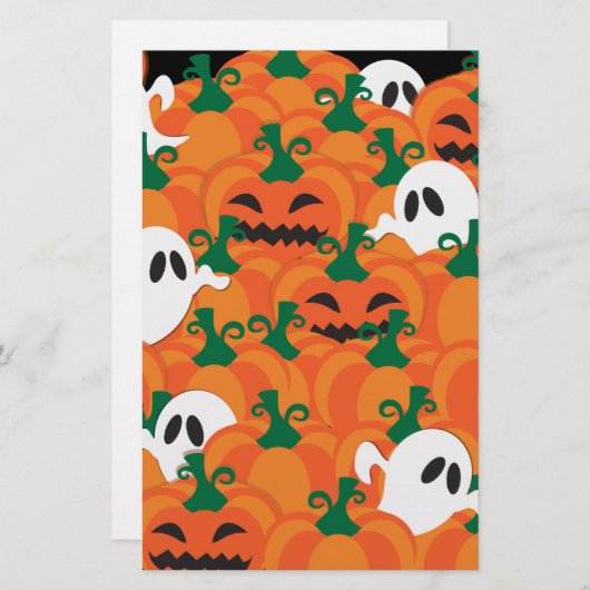 Halloween Ghosts Haunted Pumpkin Patch Briefpapier (Voorkant / Achterkant)