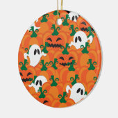 Halloween Ghosts Haunted Pumpkin Patch Keramisch Ornament (Links)