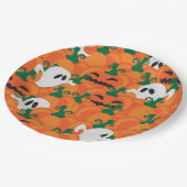 Halloween Ghosts Haunted Pumpkin Patch Papieren Bordje (Gekanteld)