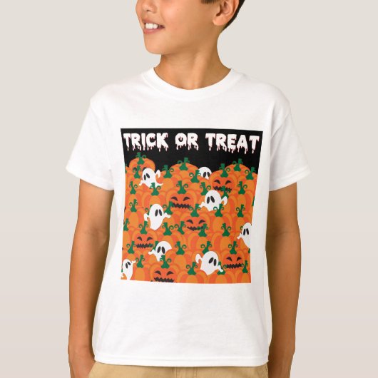Halloween Ghosts Haunted Pumpkin Patch T-shirt (Voorkant)