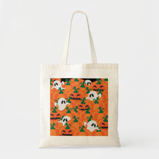 Halloween Ghosts Haunted Pumpkin Patch Tote Bag (Voorkant)