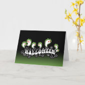 Halloween Ghosts Kaart (Gele Bloem)