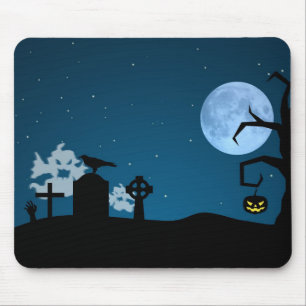 Halloween Ghosts op Graveyard Muismat