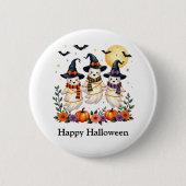 Halloween Ghosts Schattigee Herfst Herfst Geperson Ronde Button 5,7 Cm (Voorkant)