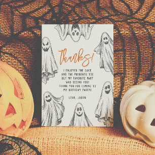 Halloween Ghosts Spooktacular Verjaardag Dank u Bedankkaart
