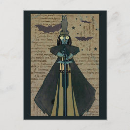 Halloween Ghoul Bats Owl Stars Briefkaart