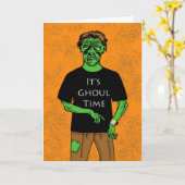 Halloween Ghoul Time, Zombie Watch Kaart (Gele Bloem)
