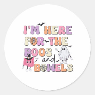Halloween GI Nurse Books en darmen colonoscopie ei Ronde Sticker