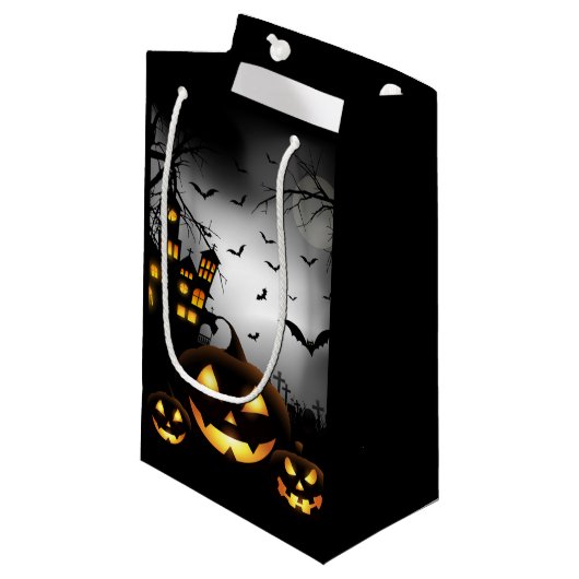 Halloween Gift Bag Klein Cadeauzakje (Voorkant Gekanteld)