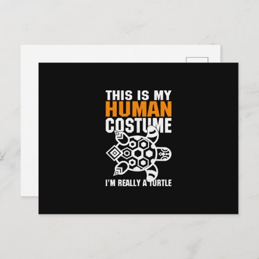 Halloween Gift Dit is mijn menselijke kostuum Uitnodiging Briefkaart (Voorkant / Achterkant)