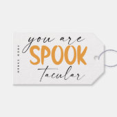 Halloween Gift Label Cadeaulabel (Voorkant (Horizontaal))