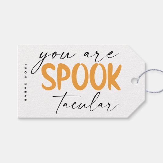 Halloween Gift Label Cadeaulabel (Voorkant (Horizontaal))