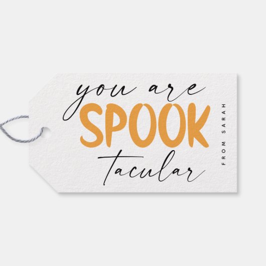 Halloween Gift Label Cadeaulabel (Achterkant Horizontaal)