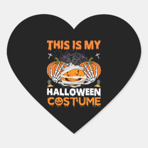 Halloween Gift This Is My Halloween Costume Hart Sticker