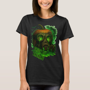 Halloween giftige pompoen gasmasker eng griezelig t-shirt