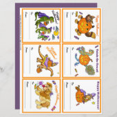 Halloween Gifting Party Class Kaarten Set 1 (Voorkant / Achterkant)