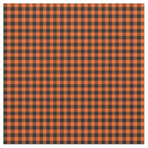 Halloween Gingham 01-Oranje-Black verbinding Stof
