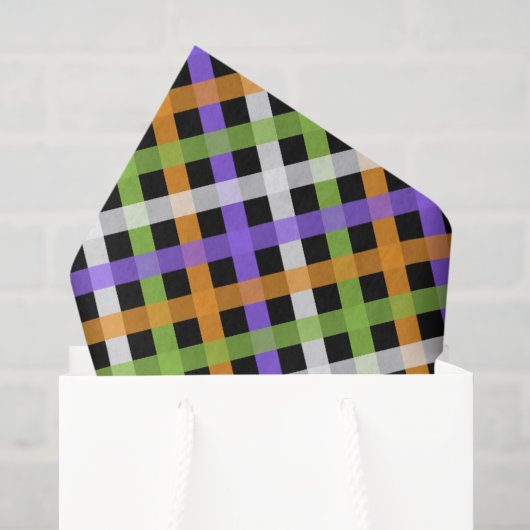Halloween Gingham 1.2 Tissuepapier (Cadeauzakje)