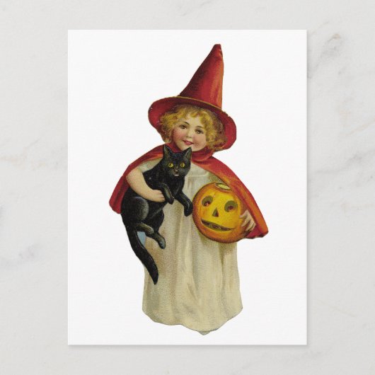  Halloween Girl Briefkaart (Voorkant)