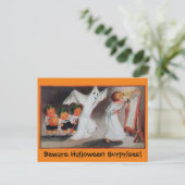 Halloween Girl Briefkaart Uitnodiging (Staand voorkant)