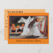 Halloween Girl Party Uitnodiging (Voorkant / Achterkant)