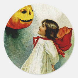Halloween Girl Ronde Sticker