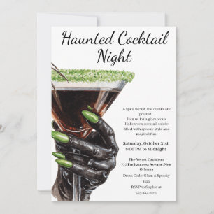 Halloween Girls Night Out   Spooky Cocktail Party Kaart
