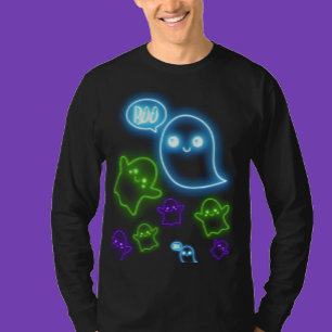 Halloween glacé Néon Bleu, T-shirt Boo Vert