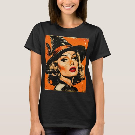 Halloween Glam Witch T-shirt (Voorkant)