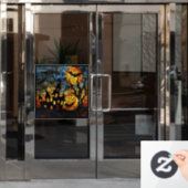 Halloween Glas in lood Art Window Clings Raamsticker (Kantoordeur)