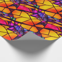 Halloween Glas in lood Pattern Wrapping paper