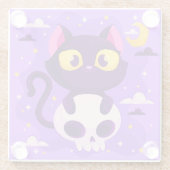 Halloween Glass Onderzetter Glazen Onderzetter (Achterkant)