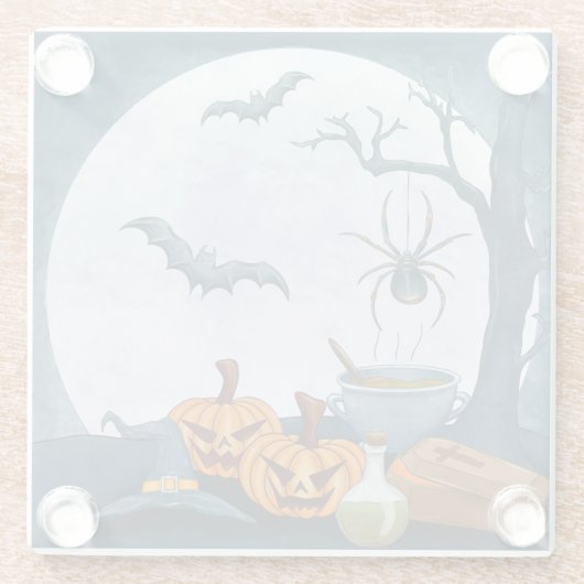Halloween Glazen Onderzetter (Achterkant)