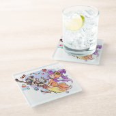 Halloween Glazen Onderzetter (Schuin)