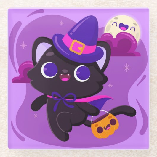 Halloween Glazen Onderzetter (Voorkant)