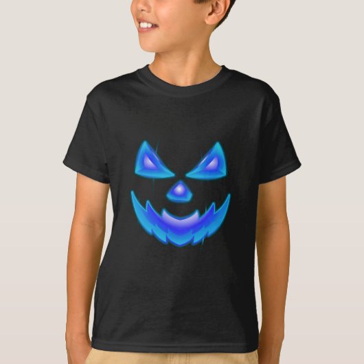 Halloween glimlach gezicht eng t-shirt (Voorkant)