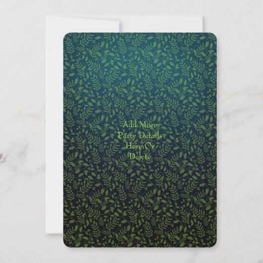 Halloween  gloeilicht kaart (Achterkant)