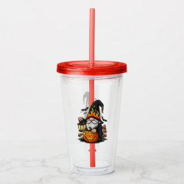 Halloween Gnome Acrylic Tumbler Acryl Drinkbeker