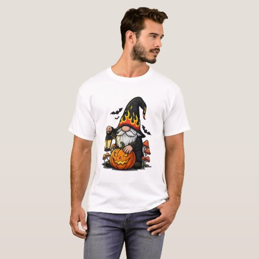 Halloween Gnome Basic T-Shirt (Devant entier)