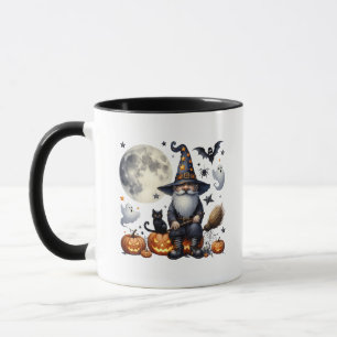 Halloween Gnome & Black Cat Mok