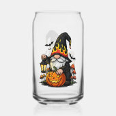 Halloween Gnome Drinkware Set Blikvorm Glas (Achterkant)