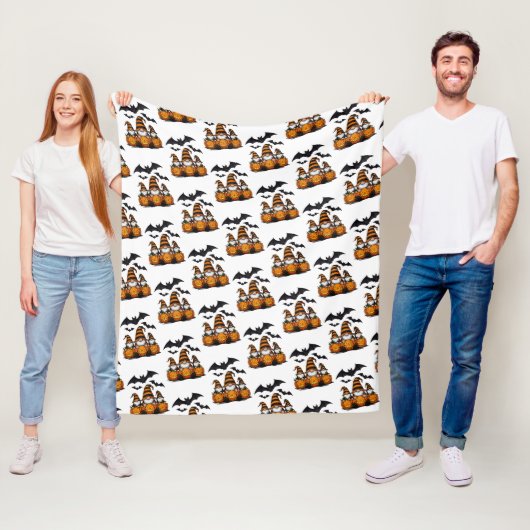 Halloween Gnome Fleece Blanket Deken (In situ)
