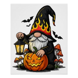 Halloween Gnome Glossy Poster Perfect Poster