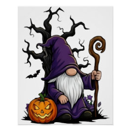 Halloween Gnome Glossy Poster Perfect Poster