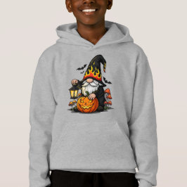 Halloween Gnome Kids Pullover Hoodie
