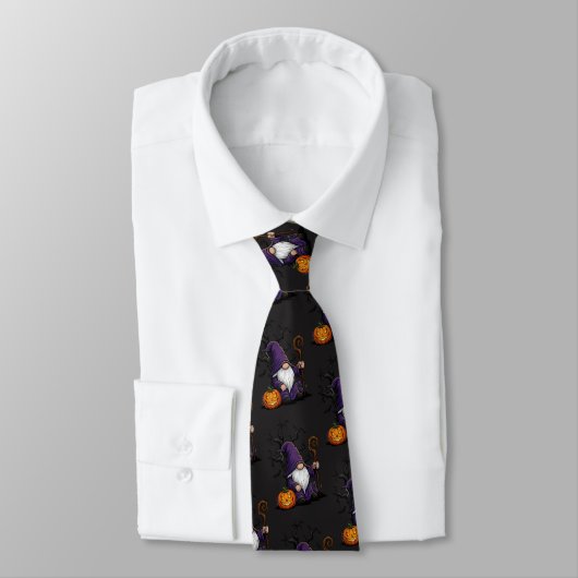 Halloween Gnome Neck Tie Stropdas (Gebonden)