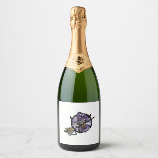 Halloween Gnome Sparkling Wijnetiket (Voorkant)
