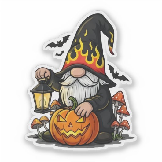 Halloween Gnome Sticker (Devant)