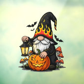 Halloween Gnome Window Cling Raamsticker (Vel 3)