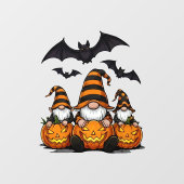 Halloween Gnome Window Cling Raamsticker (Vel)